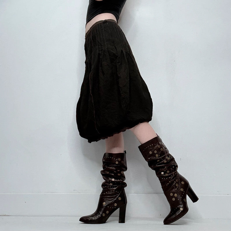 Cop Copine puff barrel midi skirt