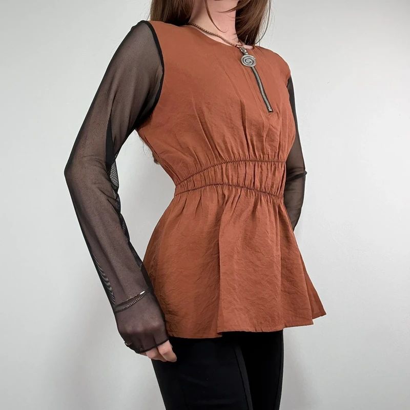 asymmetric flared Cop Copine shirt