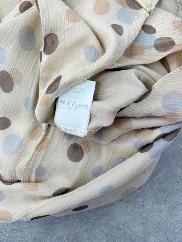 polkadot flared midi dress