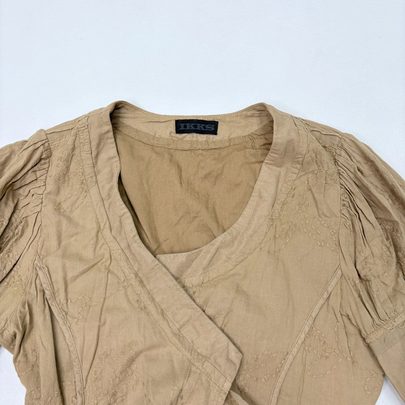 brown flared asymmetric fairy grunge jacket