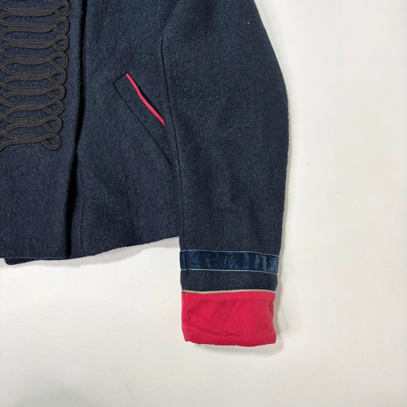 navy wool military napolionic jacket