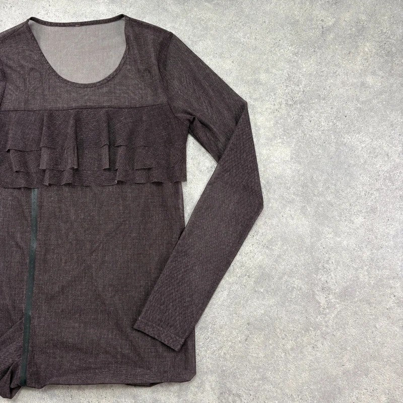 Brown Cop Copine long sleeve layered top