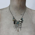 chain drape charm necklace