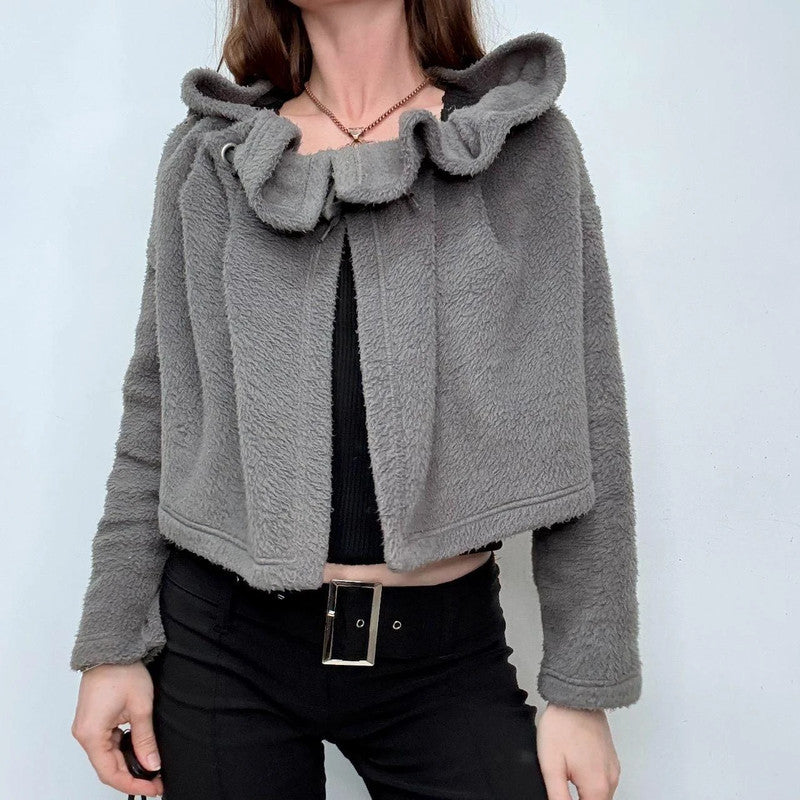 grey Cop Copine gathered cardigan