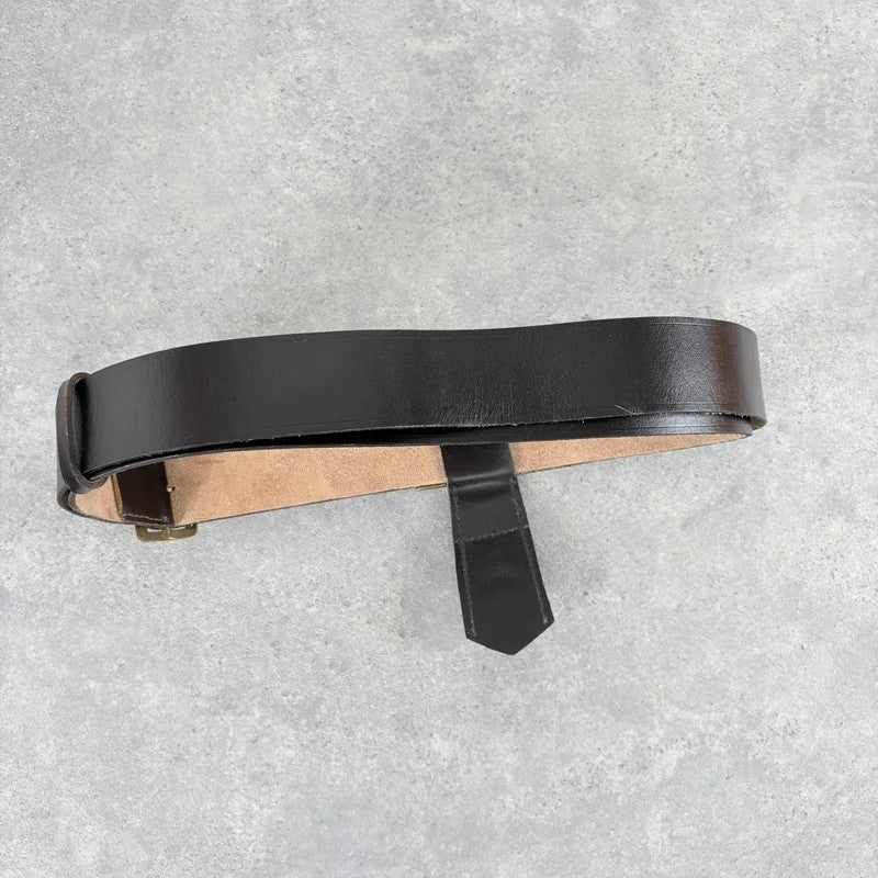 Brown leather wrap layered belt