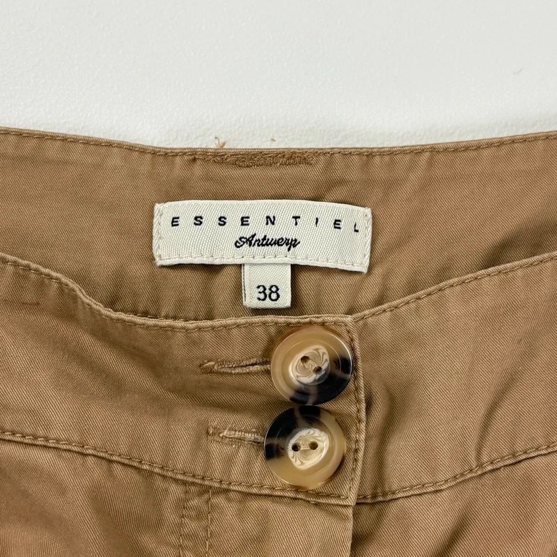 corset lace up tan capri pants