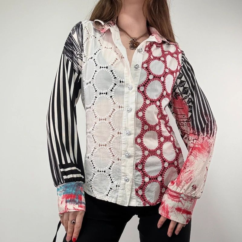 Save the Queen Embroidered Graphic printed Shirt