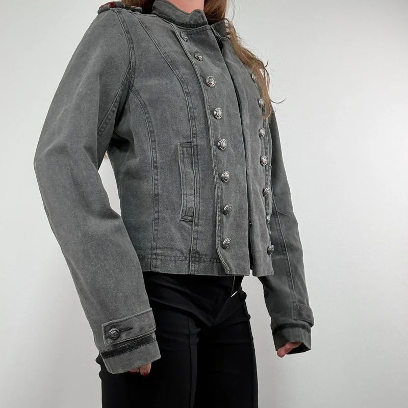 Khaki military napoleon military jacket