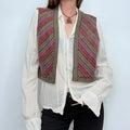 boho wool tapestry cropped waistcoat