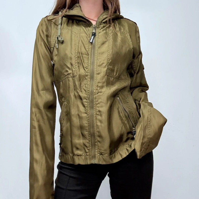 Bench khaki utility satin jacket