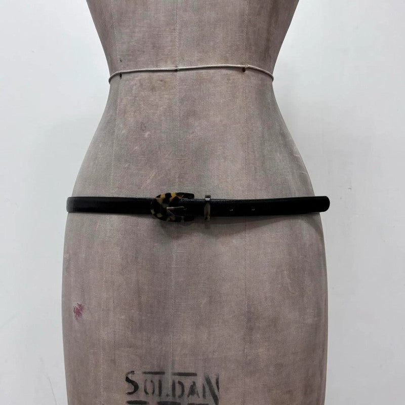 black leather tortoise shell belt
