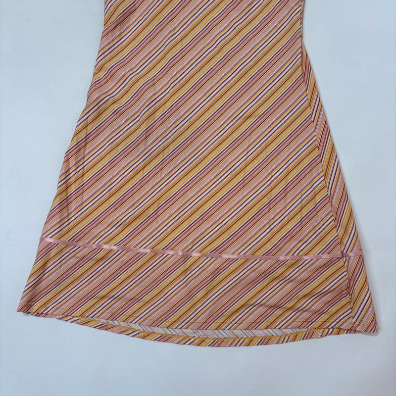 pinstripe mini slip dress