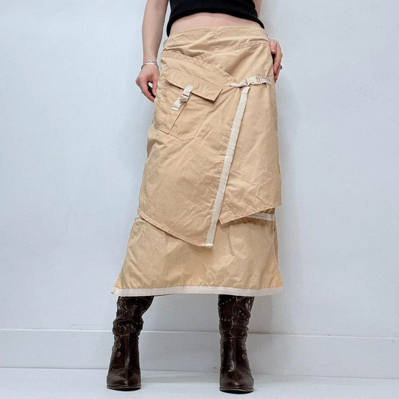 tan asymmetric utility skirt