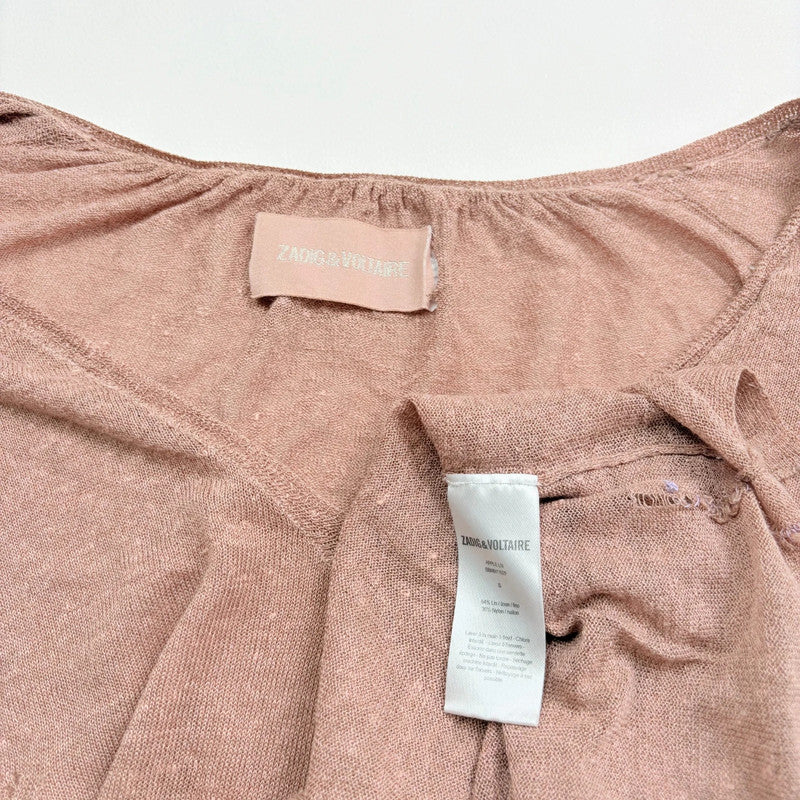 sheer knit zadig & voltiare slouchy jumper