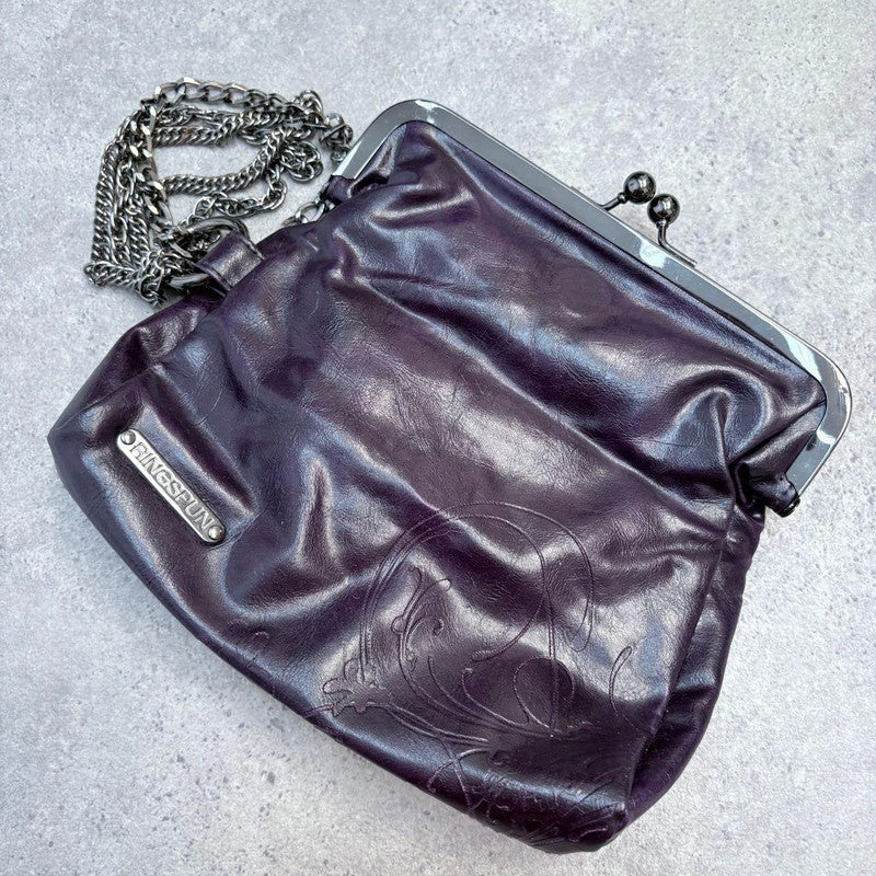 chain strap mini grunge clutch bag