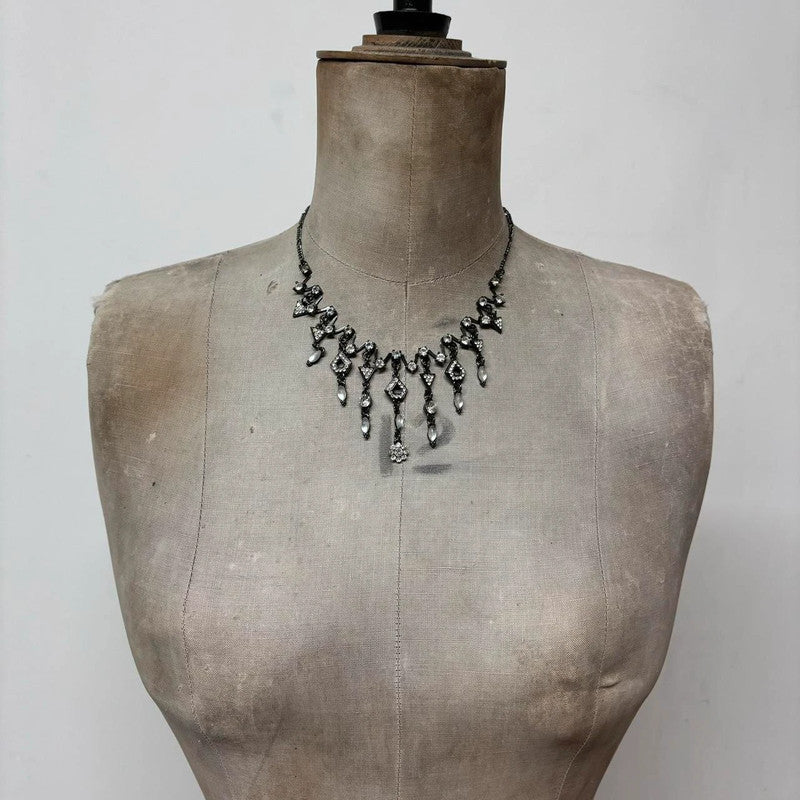 crystal drape flower fairy necklace