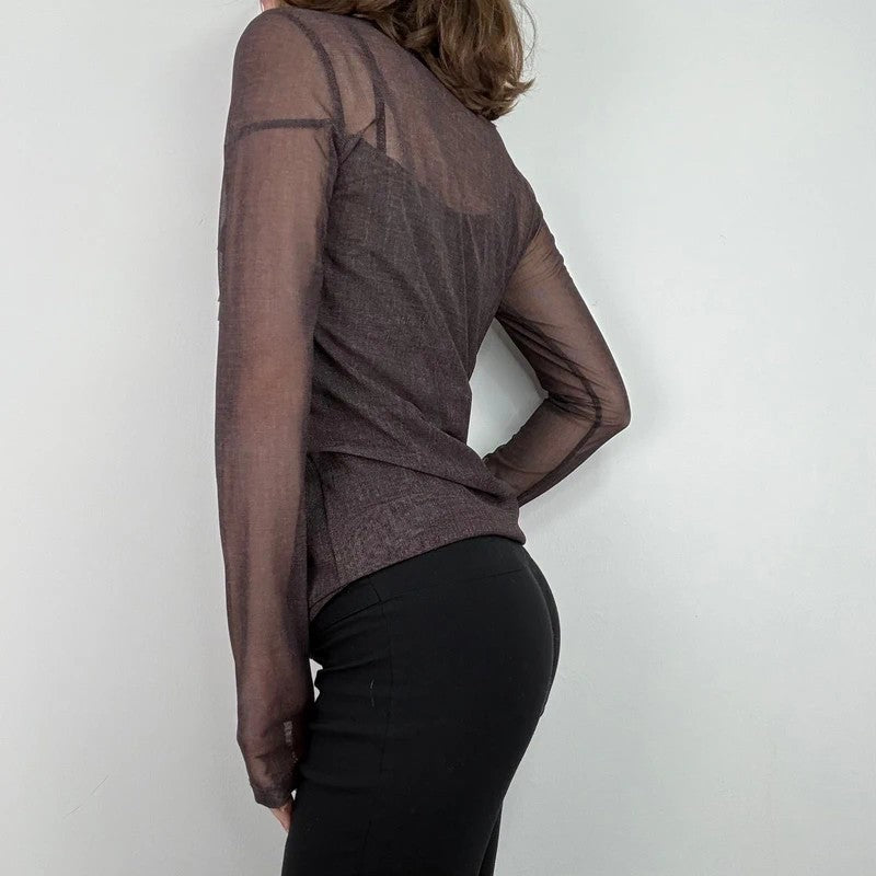 Brown Cop Copine long sleeve layered top