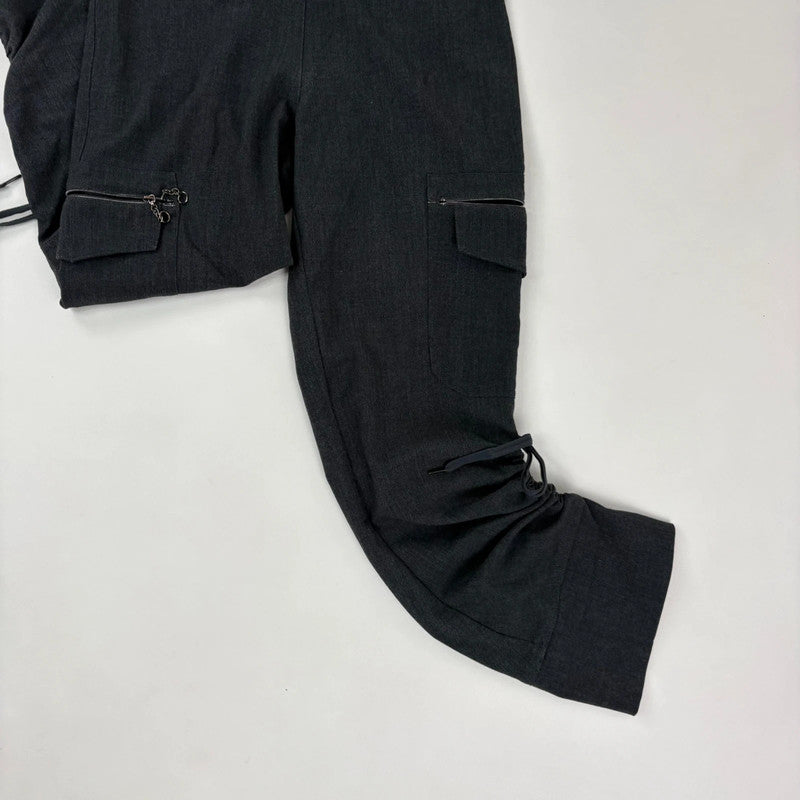 Cop Copine grey low rise gathered suit pants
