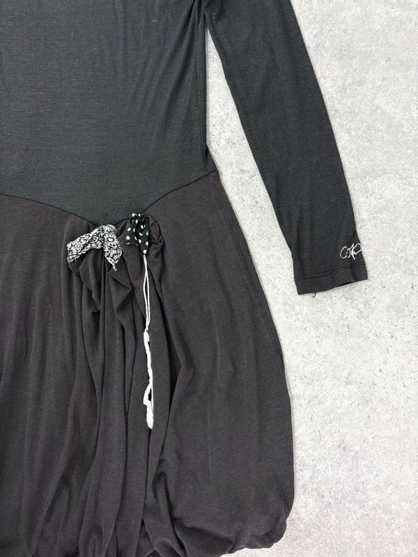 cop copine long sleeve pleated puff dress