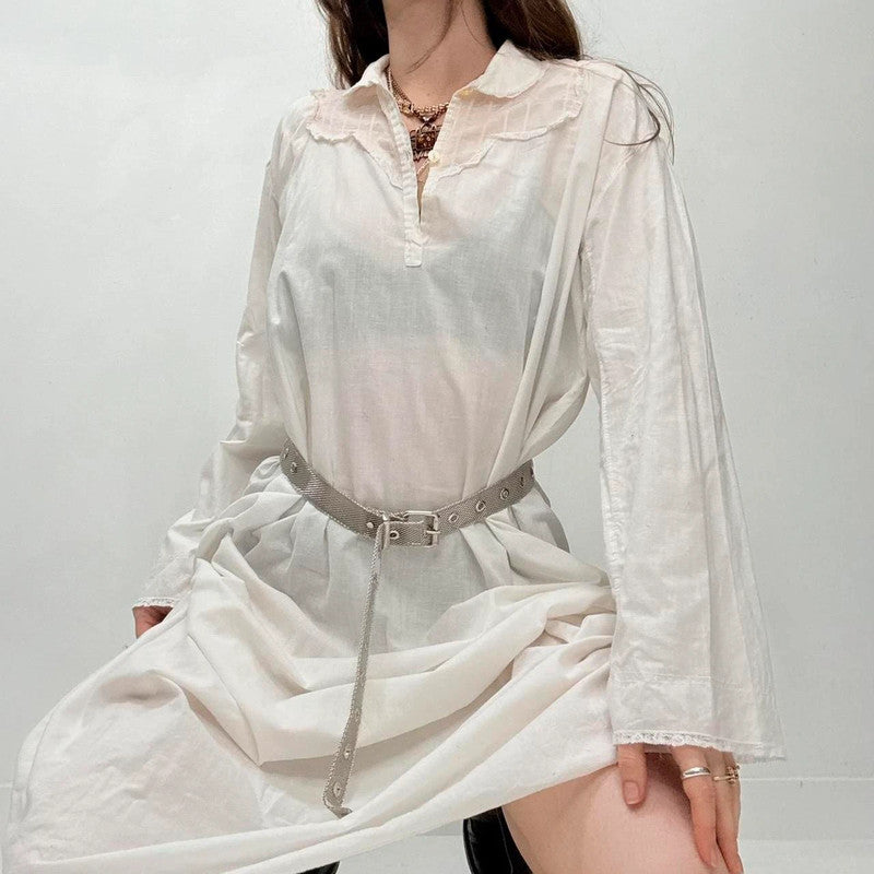 white cotton antique nightie