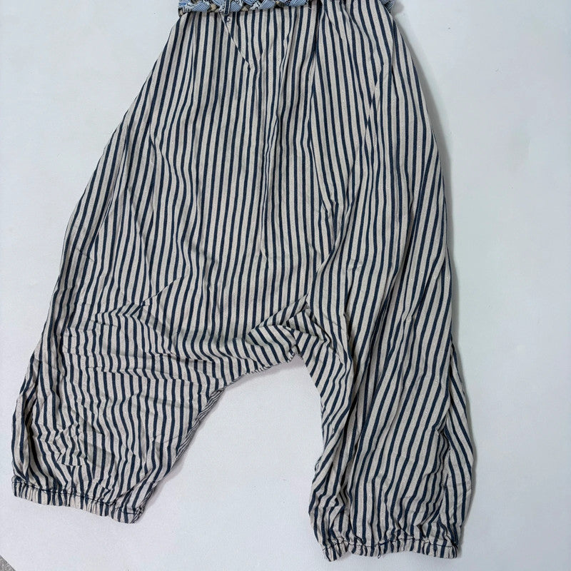 pinstripe batwing slouchy dungarees