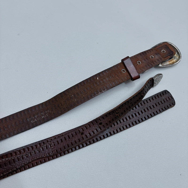 brown western wrap belt