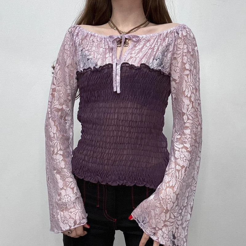 lace off the shoulder fairy top