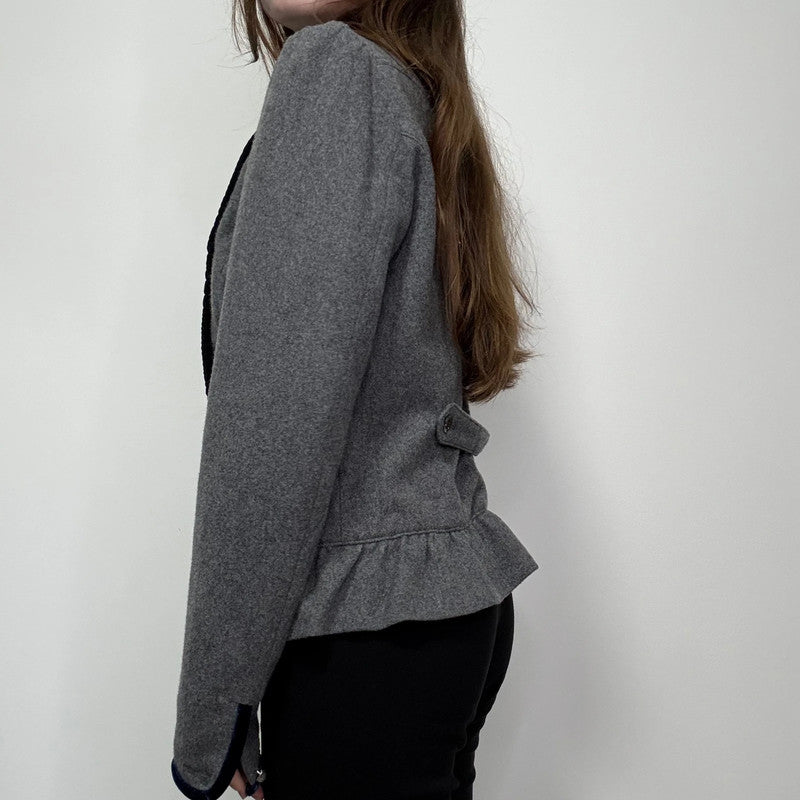 studded wool military napolionic jacket