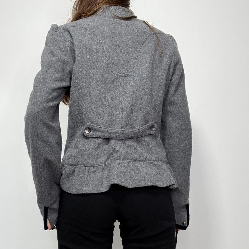 studded wool military napolionic jacket