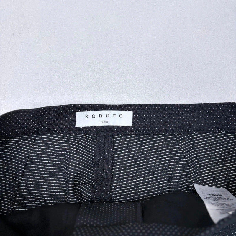 polkadot sandro black mini shorts