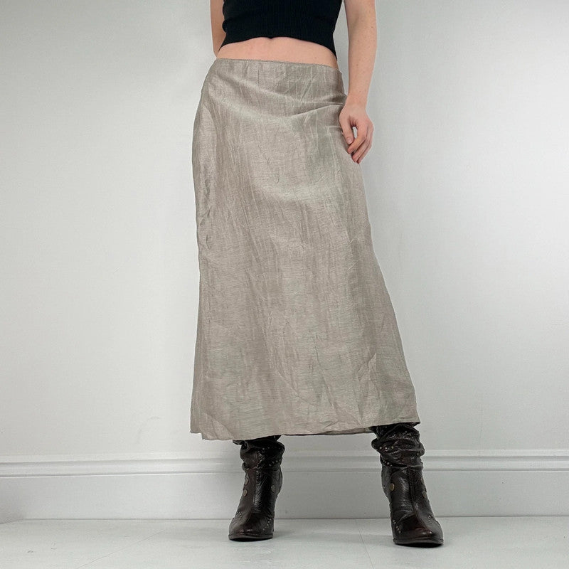 Massimo Dutti flared aline minimalist slit skirt