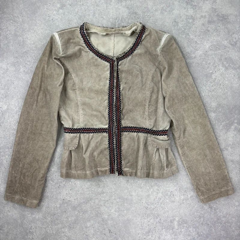 khaki flared braided ribbon military napolionic jacket