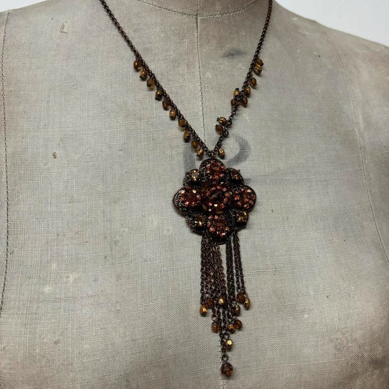Boho hippie gemstone necklace