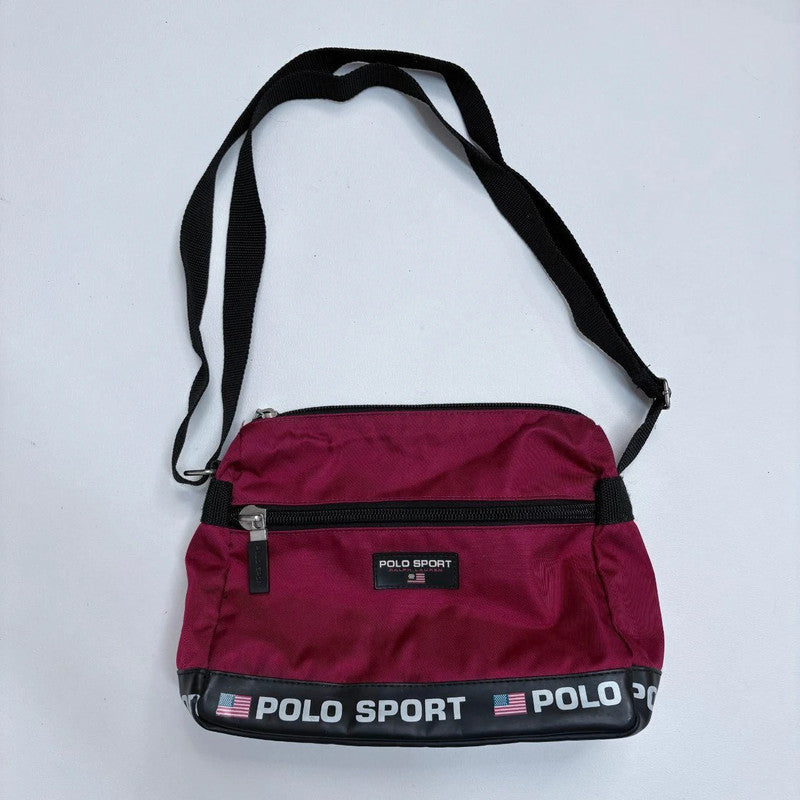 90s red Ralph Lauren polo sport bag