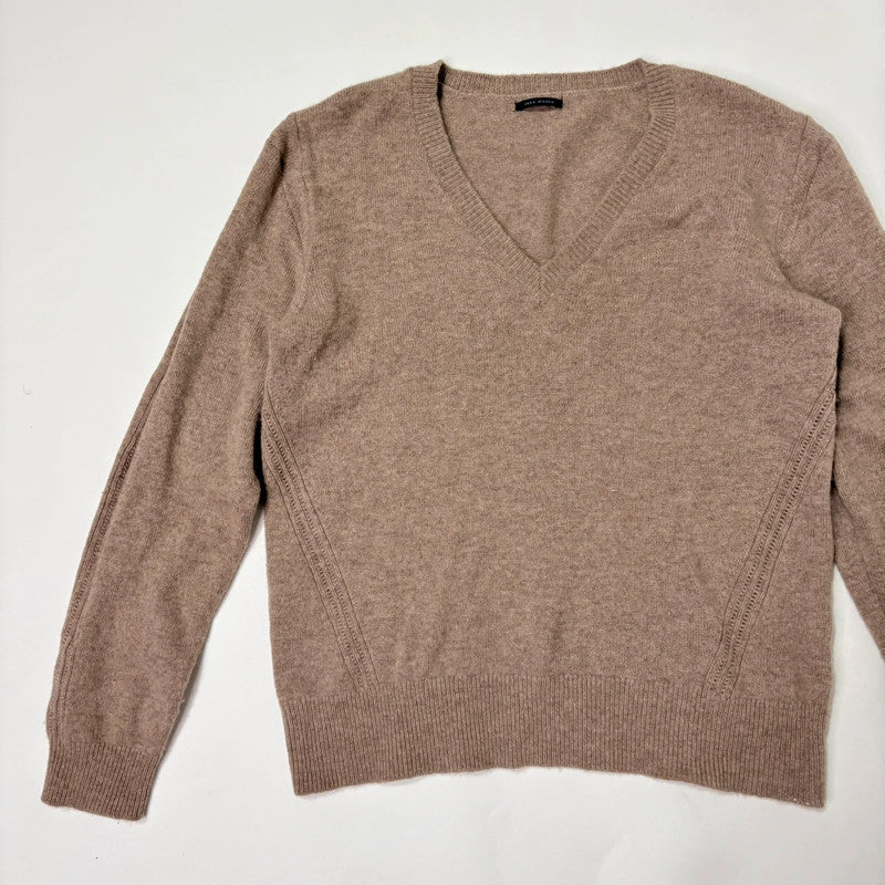 brown wool slouchy knit jumper