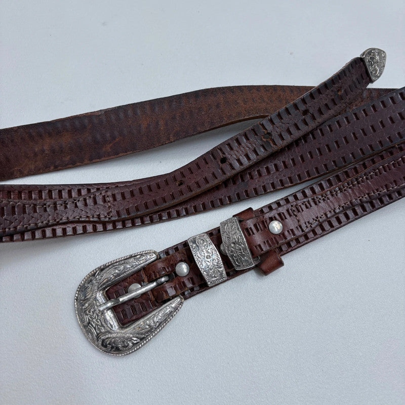 brown western wrap belt