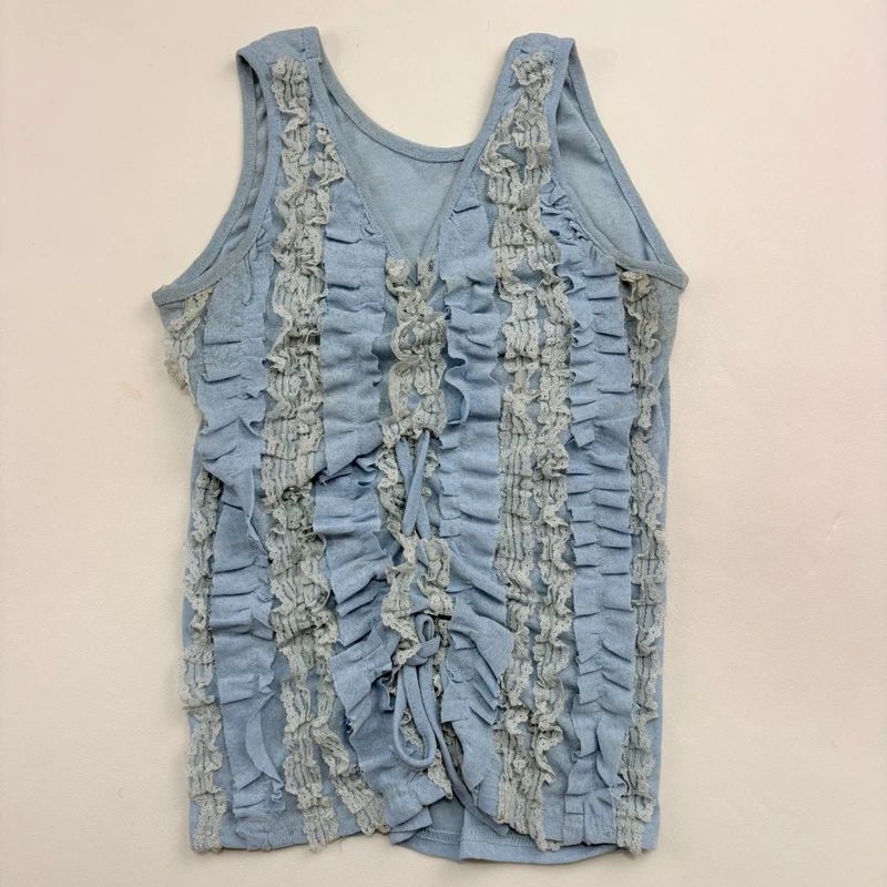 Ruffle Lace Coquette Vest