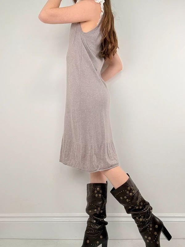 knitted Sandro layered shirt dress