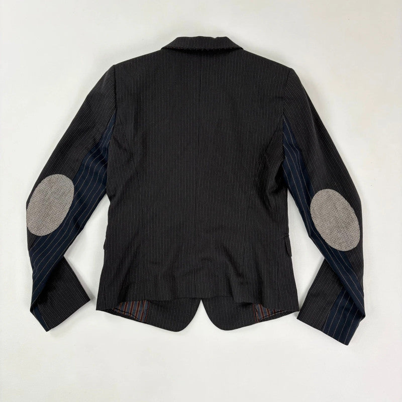 Boxy pinstripe utility blazer