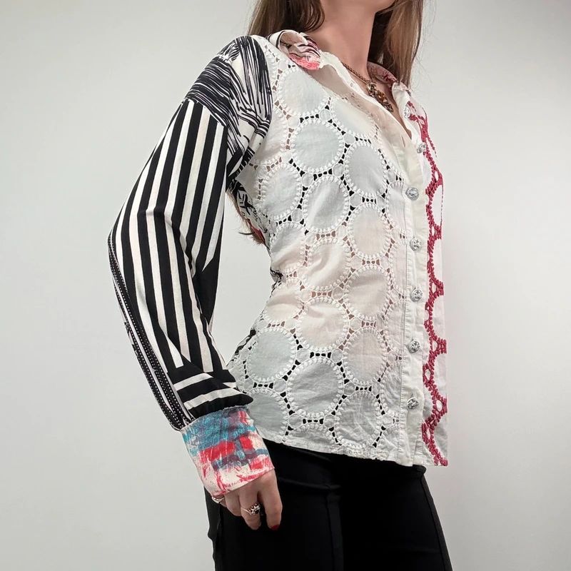 Save the Queen Embroidered Graphic printed Shirt