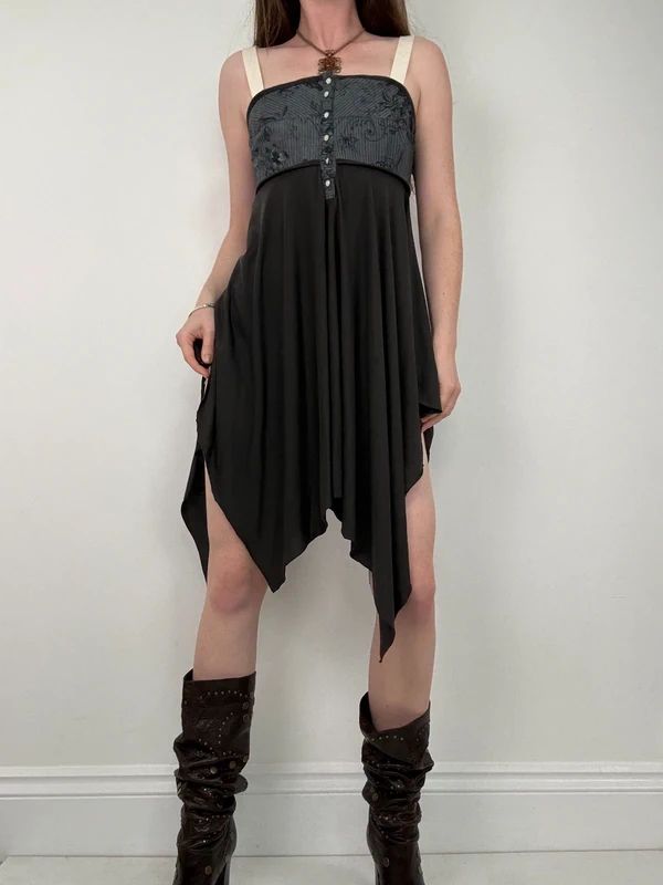 Cop Copine pleated flared grunge dress
