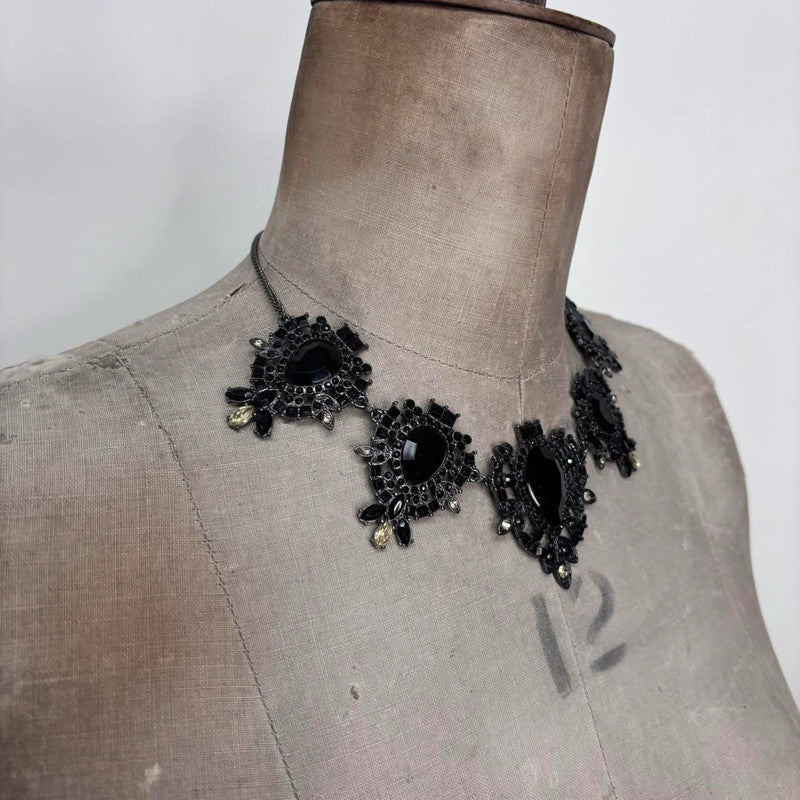 black gothic grunge necklace