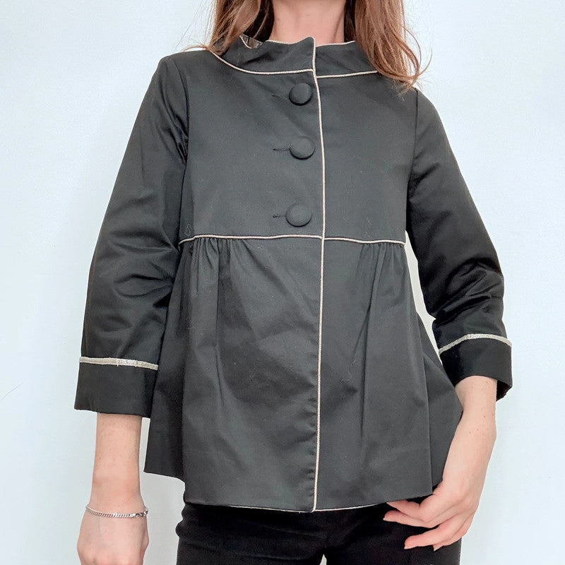 Black flared Maje peacoat