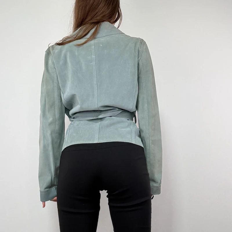 Pale Blue Suede Armani Jacket