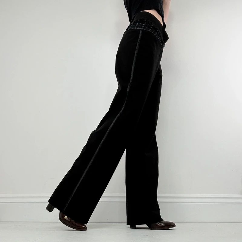 Black Cop Copine stretch waistband trouser