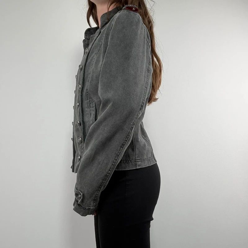 Khaki military napoleon military jacket