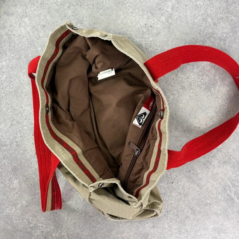 Khaki canvas utility bag