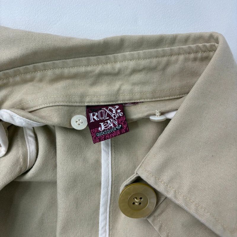 tan button canvas jacket