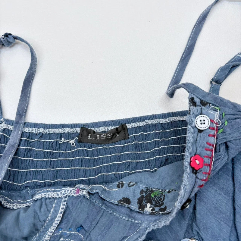 embroidered patchwork fairy vest