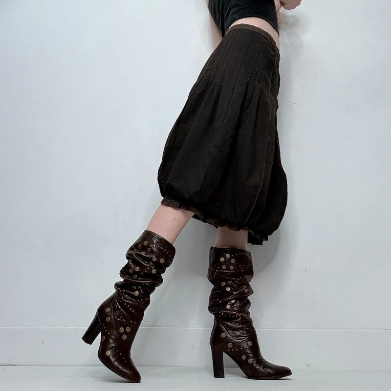 Cop Copine puff barrel midi skirt